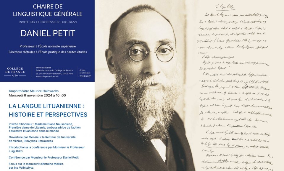 Invitation à la conférence « La langue lituanienne : histoire et perspectives » le 6 novembre...