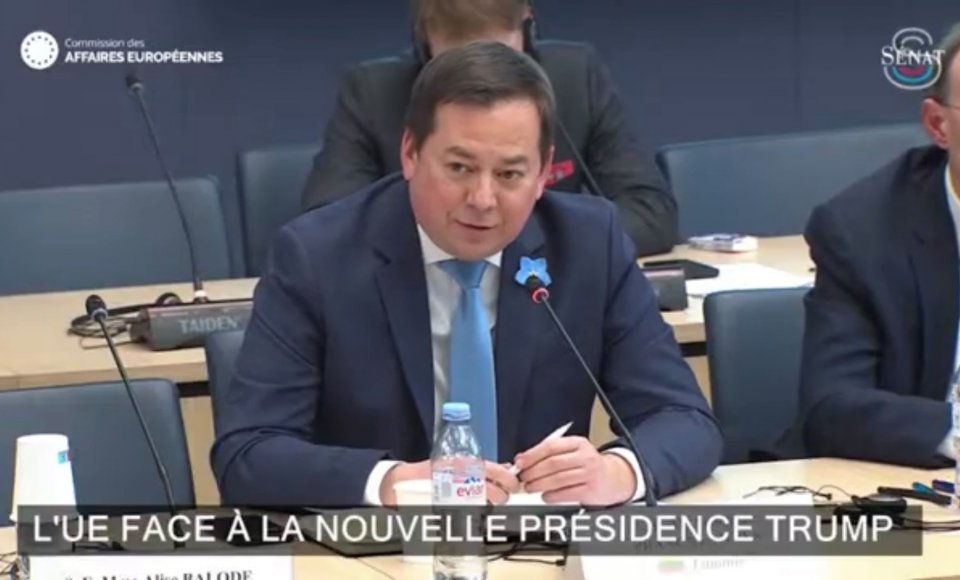 L’ambassadeur Arnoldas Pranckevičius a participé à une discussion au Sénat français sur « L’UE face à la présidence Trump »