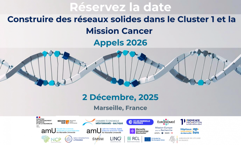 Invitation à un événement de réseautage dédié au Cluster 1 « Santé » et à la Mission Cancer...