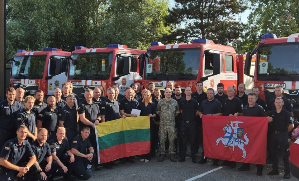 Fin de la mission des sapeurs-pompiers lituaniens en France